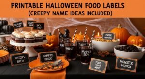 Printable Halloween Food Labels (Creepy Name Ideas Included)