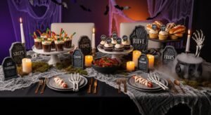 How to Turn Your Dining Table into a Halloween Graveyard Buffet
