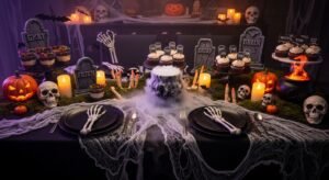 How to Turn Your Dining Table into a Halloween Graveyard Buffet