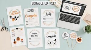 Editable Cake Toppers (Download & Print)